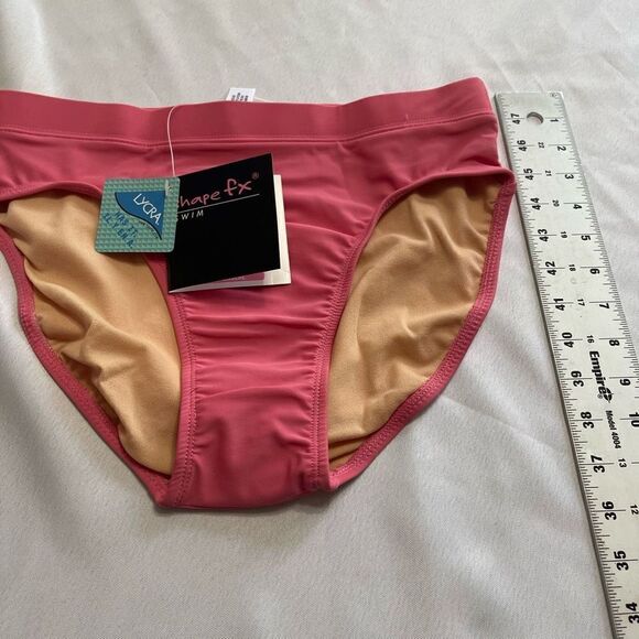 NWT Newport News Shape FX Pink Bathing Suit Bottoms Sz 8 High Cut 90s 2000s Y2K - Picture 3 of 5